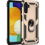 Microsonic Samsung Galaxy A04S Military Ring Holder Gold Kılıf