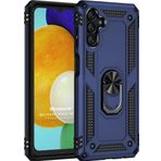 Microsonic Samsung Galaxy A04S Military Ring Holder Lacivert Kılıf