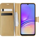 Microsonic Samsung Galaxy A05 Delux Leather Wallet Gold Kılıf