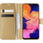 Microsonic Samsung Galaxy A10 Delux Leather Wallet Gold Kılıf