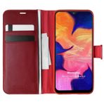 Microsonic Samsung Galaxy A10 Delux Leather Wallet Kırmızı Kılıf
