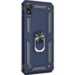 Microsonic Samsung Galaxy A10 Military Ring Holder Lacivert Kılıf