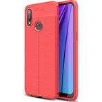 Microsonic Samsung Galaxy A10S Deri Dokulu Silikon Kırmızı Kılıf