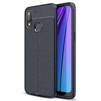 Microsonic Samsung Galaxy A10s için Kılıf Deri Dokulu Silikon Lacivert [Galaxy A10s ile Uyumlu Kılıf - Lacivert]