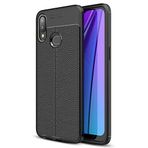 Microsonic Samsung Galaxy A10s için Kılıf Deri Dokulu Silikon Siyah [Galaxy A10s ile Uyumlu Kılıf - Siyah]