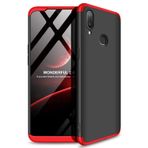 Microsonic Samsung Galaxy A10s için Kılıf Double Dip 360 Protective Siyah Kırmızı [Galaxy A10s ile Uyumlu Kılıf - Kırmızı]