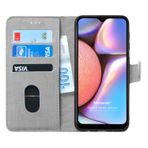 Microsonic Samsung Galaxy A10s için Kılıf Fabric Book Wallet Gri [Galaxy A10s ile Uyumlu Kılıf - Gri]