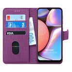 Microsonic Samsung Galaxy A10s için Kılıf Fabric Book Wallet Mor [Galaxy A10s ile Uyumlu Kılıf - Mor]