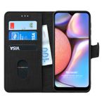 Microsonic Samsung Galaxy A10s için Kılıf Fabric Book Wallet Siyah [Galaxy A10s ile Uyumlu Kılıf - Siyah]