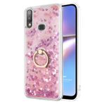 Microsonic Samsung Galaxy A10s için Kılıf Glitter Liquid Holder Pembe [Galaxy A10s ile Uyumlu Kılıf - Pembe]
