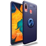 Microsonic Samsung Galaxy A10s için Kılıf Kickstand Ring Holder Lacivert [Galaxy A10s ile Uyumlu Kılıf - Lacivert]