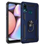 Microsonic Samsung Galaxy A10s için Kılıf Military Ring Holder Lacivert [Galaxy A10s ile Uyumlu Kılıf - Lacivert]