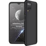 Microsonic Samsung Galaxy A12 Double Dip 360 Protective Siyah Kılıf