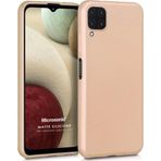 Microsonic Samsung Galaxy A12 Matte Silicone Gold Kılıf