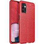Microsonic Samsung Galaxy A13 4G Deri Dokulu Silikon Kırmızı Kılıf