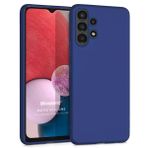 Microsonic Samsung Galaxy A13 4G Matte Silicone Lacivert Kılıf