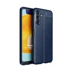 Microsonic Samsung Galaxy A13 Deri Dokulu Silikon Lacivert Kılıf