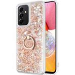 Microsonic Samsung Galaxy A14 Glitter Liquid Holder Gold Kılıf