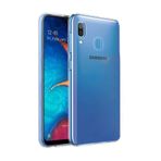 Microsonic Samsung Galaxy A20 Transparent Soft Beyaz Kılıf