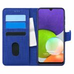 Microsonic Samsung Galaxy A22 4G Fabric Book Wallet Lacivert Kılıf