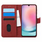 Microsonic Samsung Galaxy A24 Fabric Book Wallet Kırmızı Kılıf