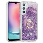 Microsonic Samsung Galaxy A25 Kılıf Glitter Liquid Holder Mor [Galaxy A25 ile Uyumlu Kılıf - Mor]