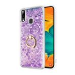 Microsonic Samsung Galaxy A30 Glitter Liquid Holder Mor Kılıf