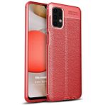Microsonic Samsung Galaxy A32 4G Deri Dokulu Silikon Kırmızı Kılıf