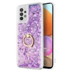 Microsonic Samsung Galaxy A32 4G Glitter Liquid Holder Mor Kılıf