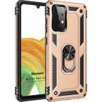 Microsonic Samsung Galaxy A33 5G Military Ring Holder Gold Kılıf