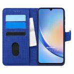 Microsonic Samsung Galaxy A34 Fabric Book Wallet Lacivert Kılıf