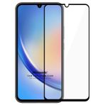 Microsonic Samsung Galaxy A34 Tam Kaplayan Temperli Siyah Cam Ekran Koruyucu