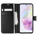 Microsonic Samsung Galaxy A35 Kılıf Delux Leather Wallet Siyah [Galaxy A35 ile Uyumlu Kılıf - Siyah]
