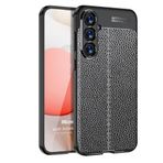 Microsonic Samsung Galaxy A35 Kılıf Deri Dokulu Silikon Siyah [Galaxy A35 ile Uyumlu Kılıf - Siyah]