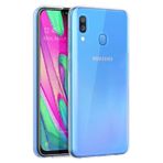 Microsonic Samsung Galaxy A40 Transparent Soft Beyaz Kılıf