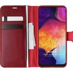 Microsonic Samsung Galaxy A50 Delux Leather Wallet Kırmızı Kılıf