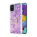 Microsonic Samsung Galaxy A51 Glitter Liquid Holder Mor Kılıf