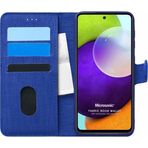 Microsonic Samsung Galaxy A52 Fabric Book Wallet Lacivert Kılıf