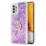 Microsonic Samsung Galaxy A52 Glitter Liquid Holder Mor Kılıf