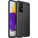 Microsonic Samsung Galaxy A52S Deri Dokulu Silikon Siyah Kılıf