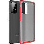 Microsonic Samsung Galaxy A52S Frosted Frame Kırmızı Kılıf