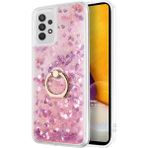 Microsonic Samsung Galaxy A52S Glitter Liquid Holder Pembe Kılıf