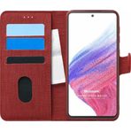 Microsonic Samsung Galaxy A53 5G Fabric Book Wallet Kırmızı Kılıf