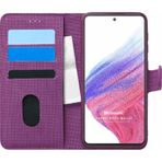 Microsonic Samsung Galaxy A53 5G Fabric Book Wallet Mor Cep Telefonu Kılıfı