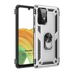Microsonic Samsung Galaxy A53 5G Military Ring Holder Gümüş Cep Telefonu Kılıf