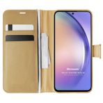 Microsonic Samsung Galaxy A54 Delux Leather Wallet Gold Kılıf