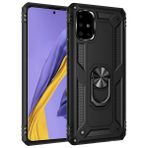 Microsonic Samsung Galaxy A71 Military Ring Holder Siyah Kılıf