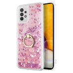 Microsonic Samsung Galaxy A72 Glitter Liquid Holder Pembe Kılıf