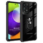 Microsonic Samsung Galaxy A72 Grande Clear Ring Holder Siyah Kılıf