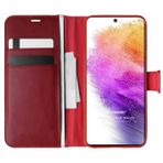 Microsonic Samsung Galaxy A73 5G Delux Leather Wallet Kırmızı Kılıf